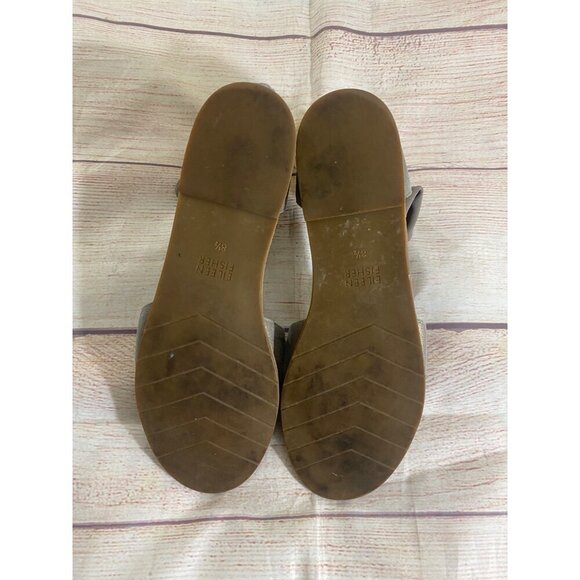 Eileen Fisher Women's Metallic Open Toe Casual Flats - 8.5 - Picture 7 of 10